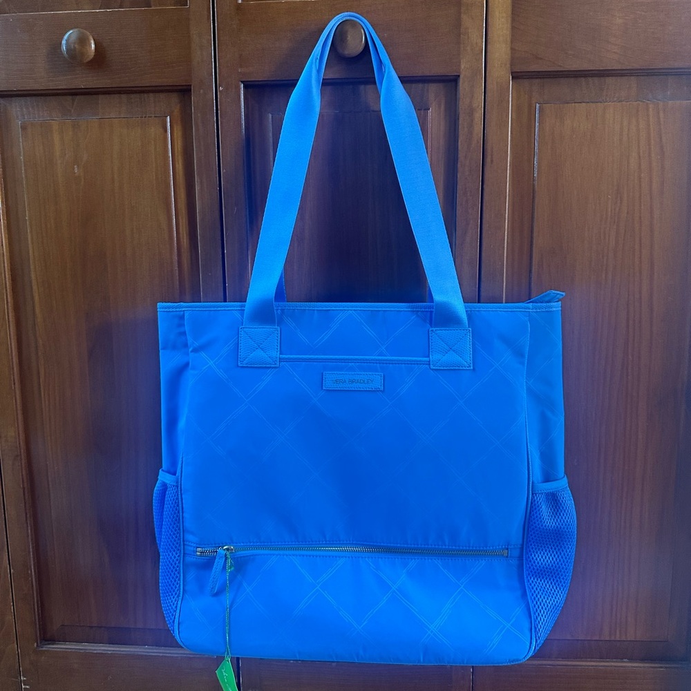 Vera Bradley preppy poly Noso Tote sky blue